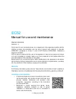 Preview for 2 page of Munters EC52 Manual For Use And Maintenance