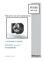 Preview for 1 page of Munters EC52D Manual For Use And Maintenance