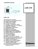 Munters LOR 2 FE Instruction Manual preview