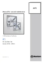 Preview for 1 page of Munters MFS36 Manual For Use And Maintenance