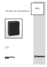 Munters RJB-4 Manual For Use And Maintenance preview