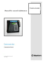 Предварительный просмотр 1 страницы Munters Rotem Communicator Manual For Use And Maintenance