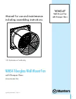 Preview for 1 page of Munters WM54F Manual For Use And Maintenance Including Assembling Instructions