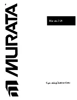 Murata F-20 Operating Instructions Manual preview