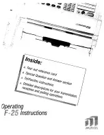 Murata F-25 Operating Instructions Manual preview