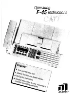 Preview for 1 page of Murata F-45 Operating Instructions Manual