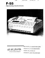 Murata F-55 Operating Instructions Manual preview