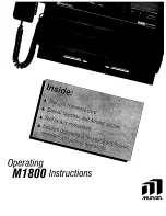 Murata M-1800 Operating Instructions Manual preview
