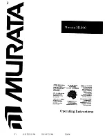 Preview for 2 page of Murata M-1900 Operating Instructions Manual