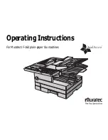 Muratec F-160 Operating Instructions Manual preview