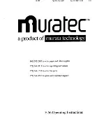 Muratec F-56 Operating Instructions Manual preview