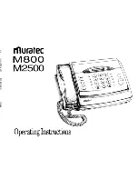 Muratec M-2500 Operating Instructions Manual preview