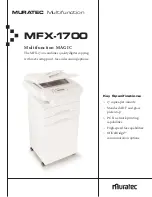 Preview for 1 page of Muratec MFX-1700 Specification Sheet