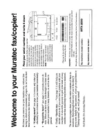 Preview for 5 page of Muratec MFX-2000 Operating Instructions Manual