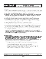 Preview for 4 page of Murdock A1311408F Installation & Maintenance Instructions Manual