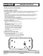 Preview for 13 page of Murdock A152-VR-BF4 Series Installation & Maintenance Instructions Manual