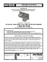 Murdock A152-VR Series Installation & Maintenance Instructions Manual preview