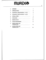 Preview for 3 page of Murex Tm 283S Operating Manual