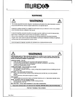 Предварительный просмотр 4 страницы Murex Tm 283S Operating Manual