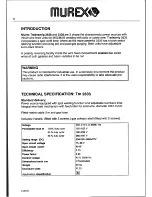 Preview for 6 page of Murex Tm 283S Operating Manual