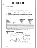 Предварительный просмотр 8 страницы Murex Tm 283S Operating Manual