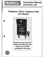 Murex Tradescut 10S Instruction Manual And Parts List preview