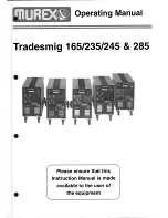 Murex Tradesmig 165 Operating Manual preview