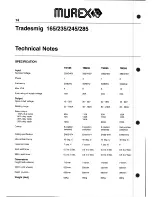 Preview for 14 page of Murex Tradesmig 165 Operating Manual