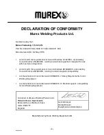 Preview for 2 page of Murex Tradesmig 171 Instruction Manual