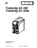 Preview for 1 page of Murex Tradestig AC 220 Instruction Manual And Spare Parts List