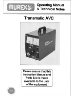 Murex Transmatic AVC Operating Manual preview