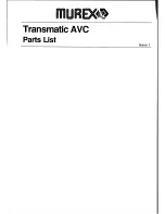 Preview for 9 page of Murex Transmatic AVC Operating Manual