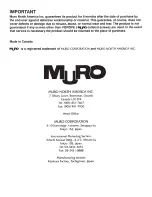 Preview for 8 page of MURO FDVL41 Instruction Manual