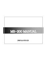 MURO MR-200 Manual preview