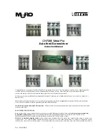 Preview for 1 page of MURO VISLIDER CH7260 METAL PRO Instruction Manual