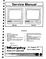 Preview for 1 page of Murphy CTV 3400 Service Manual