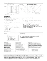 Preview for 2 page of Murphy Diagnostic Display PV10 Specifications