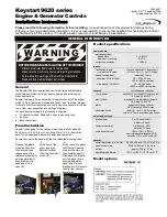 Preview for 1 page of Murphy Engine and Generator Controls Keystart 9620 Installation Instructions