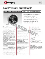 Murphy Low Pressure SWICHGAGE 20PWC Specifications preview