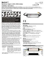 Preview for 1 page of Murphy MeCAN Installation Instructions