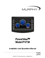 Murphy PowerView PV750 Installation And Operation Manual preview