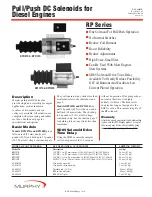 Предварительный просмотр 1 страницы Murphy Pull/Push DC Solenoids RP2307B Owner'S Manual