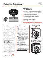 Preview for 1 page of Murphy Pulsation Dampener PD8100 Series Specifications