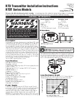 Предварительный просмотр 1 страницы Murphy RTD Transmitter RTDT Series Installation Instructions