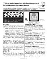 Preview for 1 page of Murphy TTDJ-DC-T Installation And Operation Manual