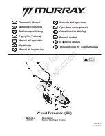 Preview for 1 page of Murray 1695797 Operator'S Manual