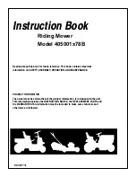 Предварительный просмотр 1 страницы Murray 405001x78B Instruction Book