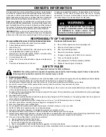 Preview for 3 page of Murray 42514x8A Safety, Operation And Maintenance Manual