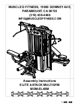 MUSCLE D ELITE 4-STACK MULTIGYM Assembly Instructions Manual предпросмотр