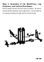 Предварительный просмотр 3 страницы MUSCLE D ELITE 4-STACK MULTIGYM Assembly Instructions Manual